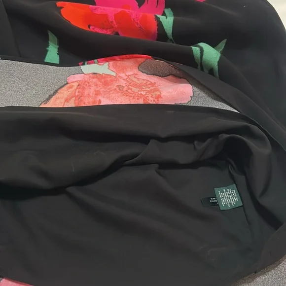 Ralph Lauren Floral Women’s Mini Black and Pink size 10 - Picture 5 of 8